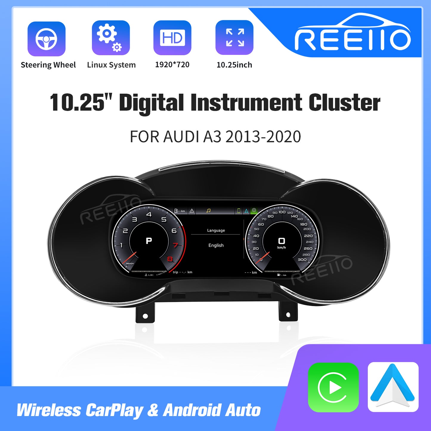 10.25" LCD Cluster Digital Dashboard For Audi A3