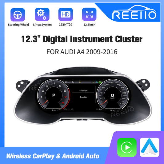 12.3" LCD Cluster Digital Dashboard For Audi A4