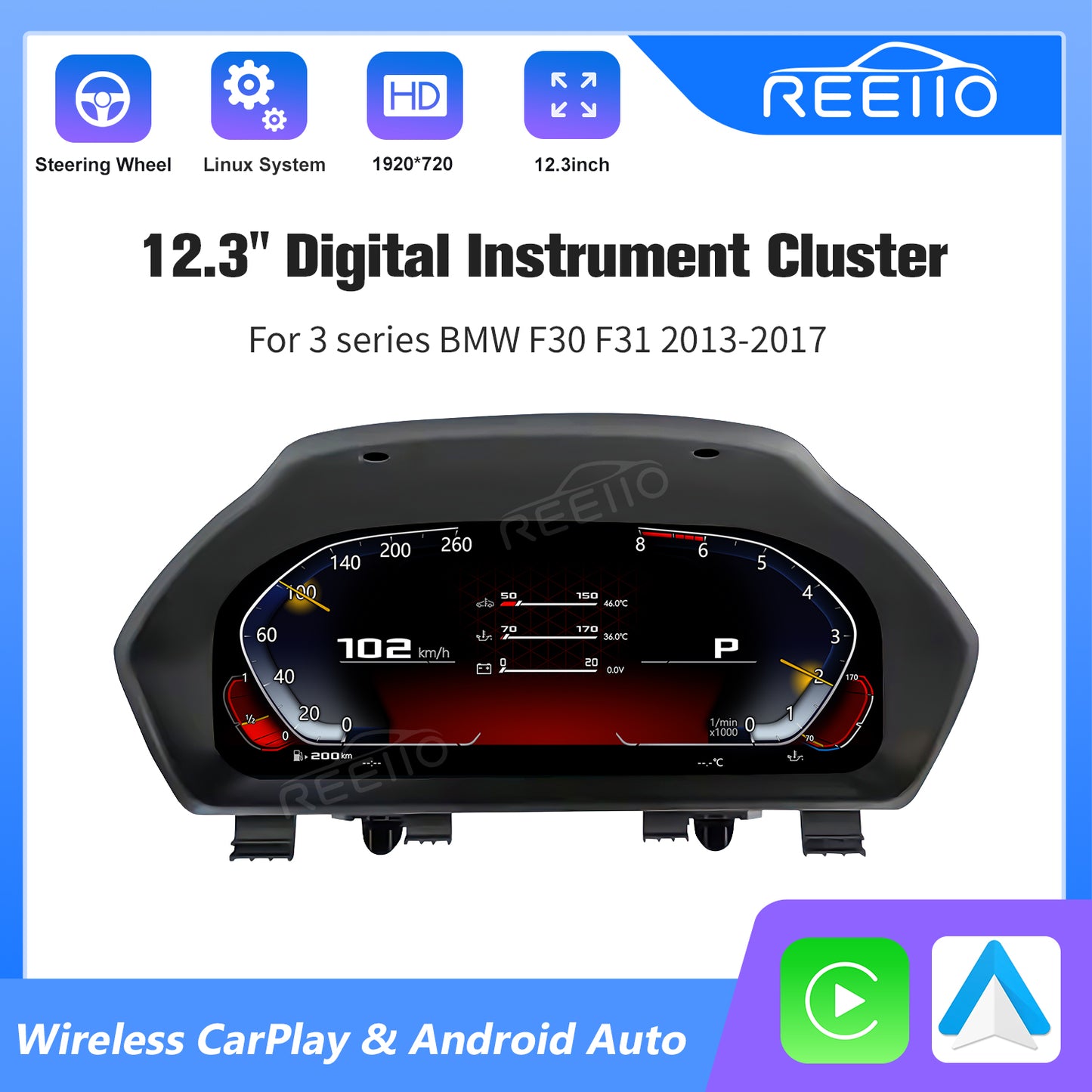 12.3" LCD-Kombiinstrument für BMW F30/F31