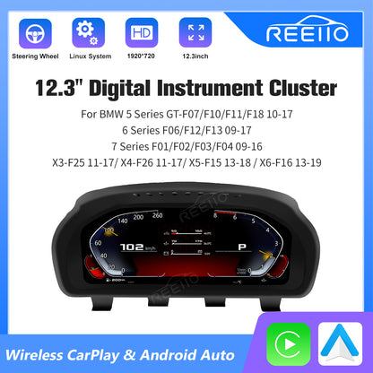 12.3" LCD Cluster Digital Dashboard For BMW 5/6/7 Series F10 F01 F06
