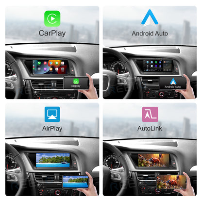 Wireless CarPlay Android Auto Linux Multimedia Screen Compatible With Audi A4 A5 Left Rudder (2009-2016)