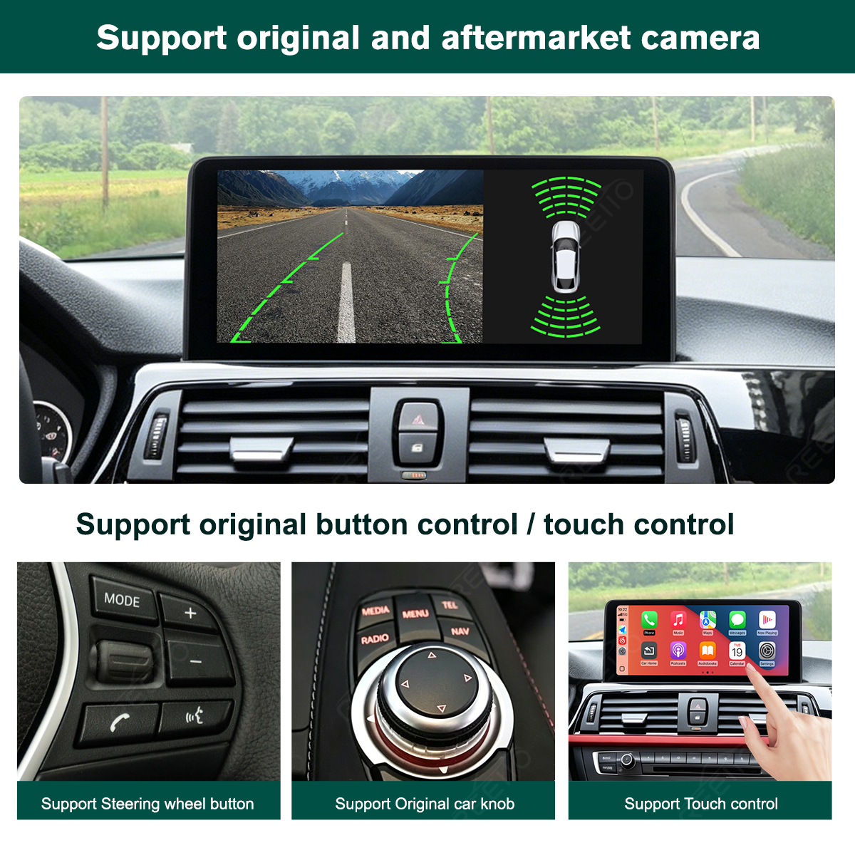 10.25" Wireless CarPlay Screen for BMW 3/4Series F30 – Supports YouTube