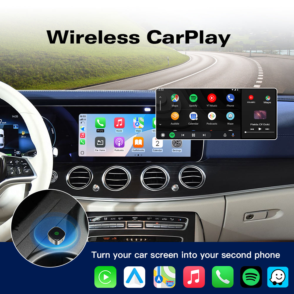 2 in 1 Wired to Wireless CarPlay Android Auto USB Dongle