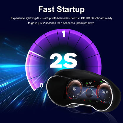 12.3" LCD Digital Dashboard For Mercedes Benz GLC C-Class