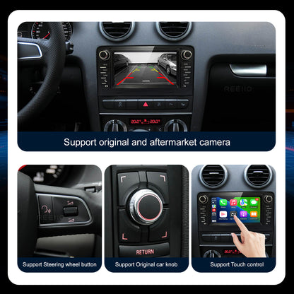 7" Car Stereo Radio Head Unit Multimedia Screen For Audi A3 Wireless CarPlay Android Auto
