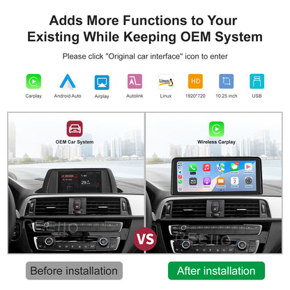 10.25 inch Wireless CarPlay Android Auto Linux Multimedia Screen Compatible With BMW ID5/ID6 EVO system