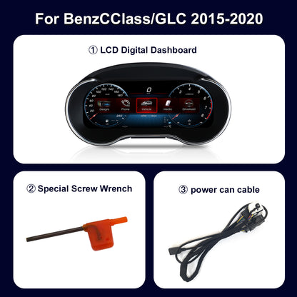 12.3" LCD Digital Dashboard For Mercedes Benz GLC C-Class