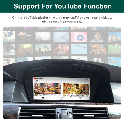 8.8" Wireless CarPlay Screen for BMW 3/5 Series E60 E90 – Supports YouTube
