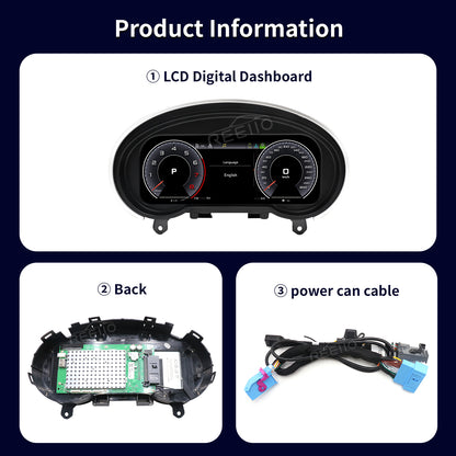 10.25" LCD Cluster Digital Dashboard For Audi TT