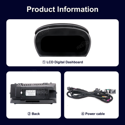 12.3" LCD-Kombiinstrument Digitales Armaturenbrett für BMW 5er/6er/7er F10