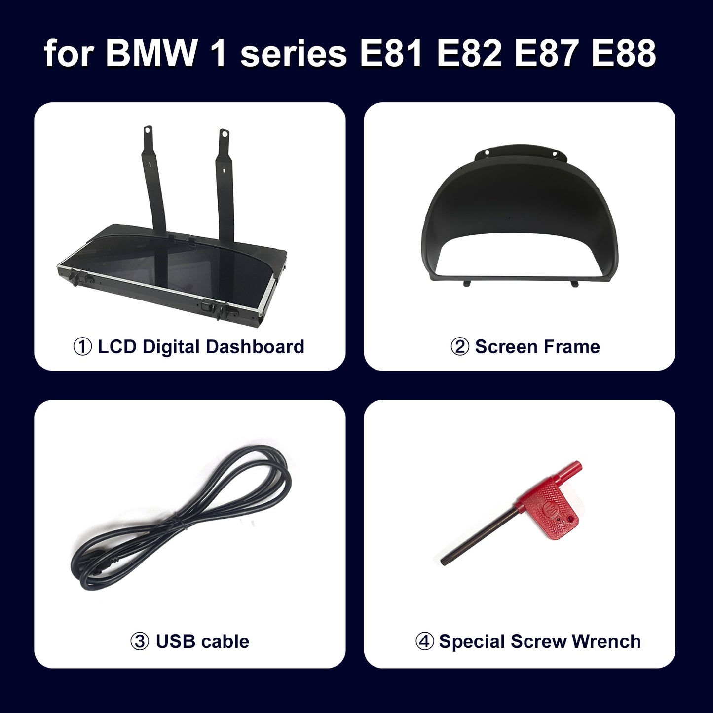 12.3" LCD Cluster Digital Dashboard For BMW 1 Series E87