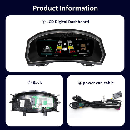 12.3" LCD Cluster Digital Dashboard For Volkswagen Passat Magotan Arteon CC