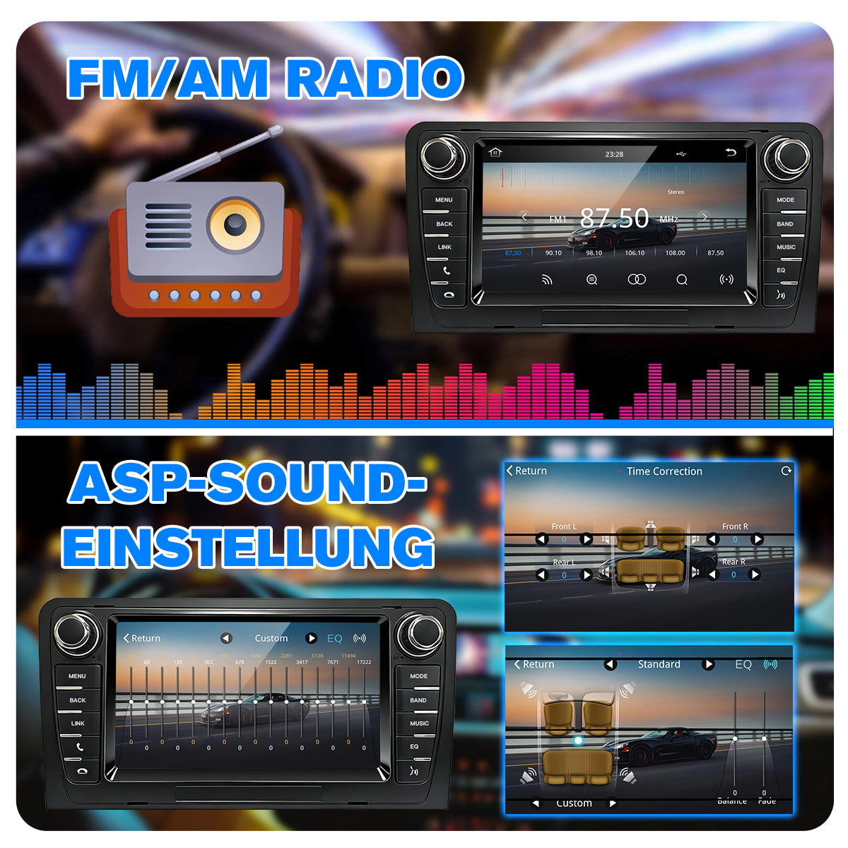 7" Car Stereo Radio Head Unit Multimedia Screen For Audi A3 Wireless CarPlay Android Auto