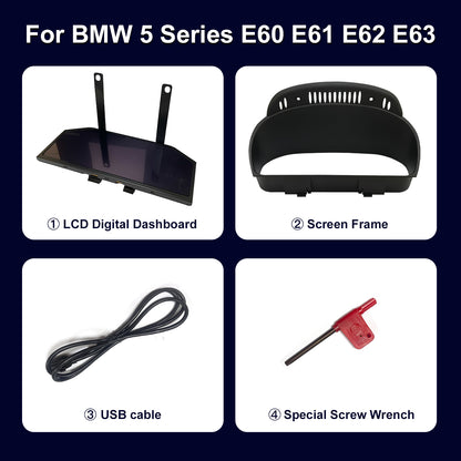 12.3" LCD Cluster Digital Dashboard For BMW 5 Series E60