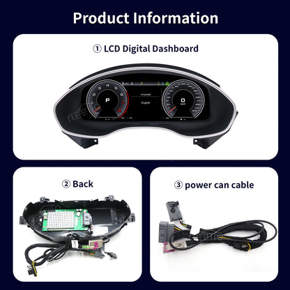 12.3" LCD Cluster Digital Dashboard For Audi A6/A7