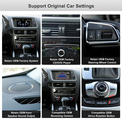 Wireless CarPlay Android Auto Linux Multimedia Screen Compatible With Audi Q5 Left Rudder (2009-2017)