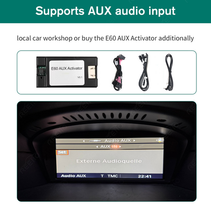 8.8" Wireless CarPlay Screen for BMW 3/5 Series E60 E90 – Supports YouTube