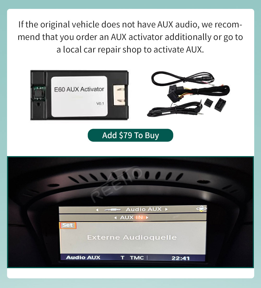 8.8" Wireless CarPlay Screen for BMW 3/5 Series E60 E90 – Supports YouTube
