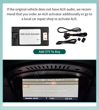 8.8" Wireless CarPlay Screen for BMW 3/5 Series E60 E90 – Supports YouTube