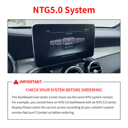 12.3" Ultra-Slim 2400x900 CarPlay Screen for Mercedes C/GLC W205