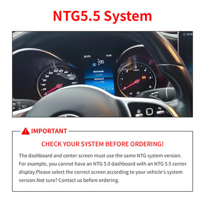 Tableau de bord numérique LCD de 12,3" pour Mercedes Benz GLC Classe C
