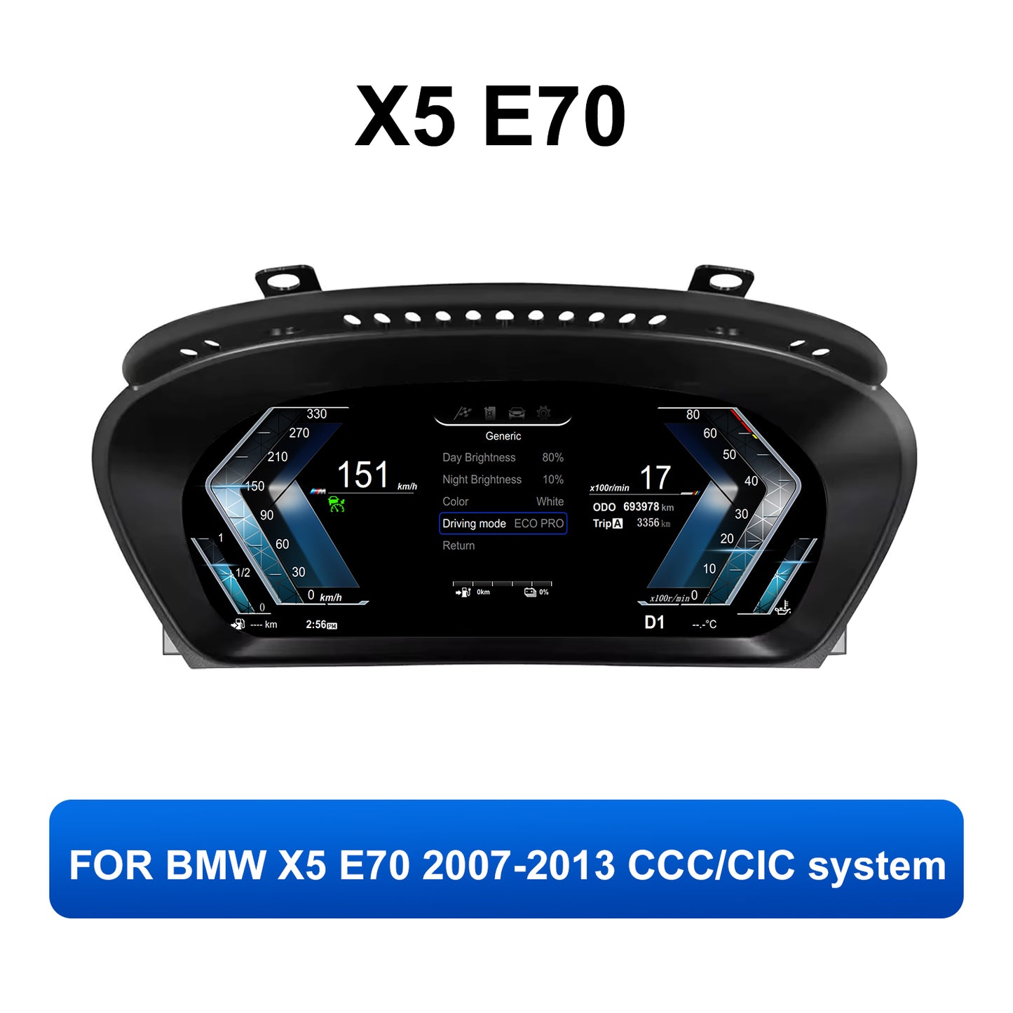 12.3" LCD Cluster Digital Dashboard For BMW X5/X6 E70/E71