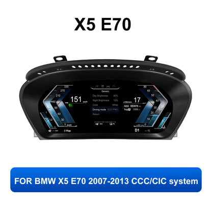 12.3" LCD Cluster Digital Dashboard For BMW X5/X6 E70/E71