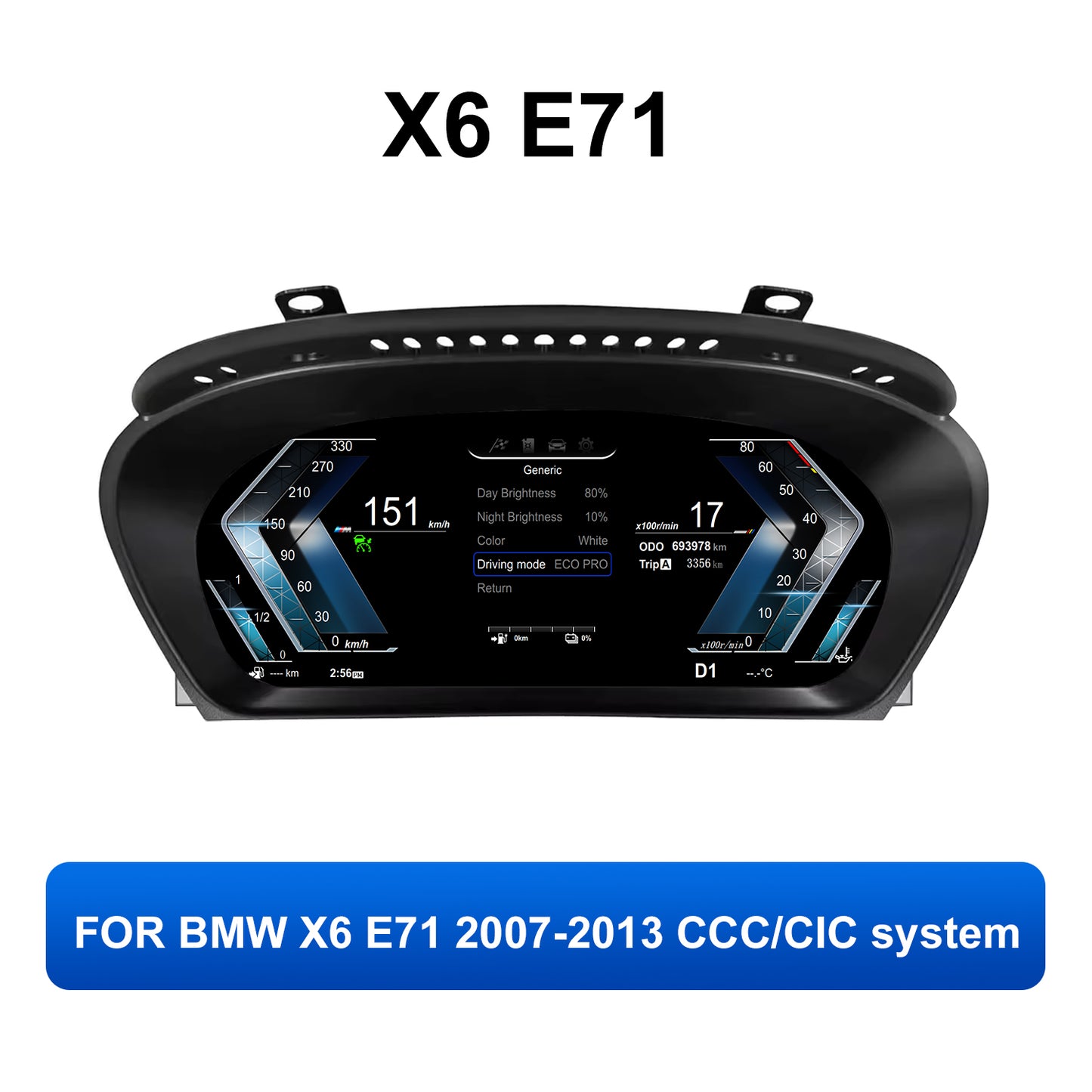 12.3" LCD Cluster Digital Dashboard For BMW X5/X6 E70/E71