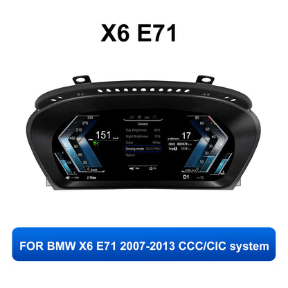 12.3" LCD Cluster Digital Dashboard For BMW X5/X6 E70/E71