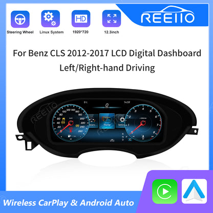 12.3" LCD Cluster Digital Dashboard For Mercedes Benz CLS 2012-2017