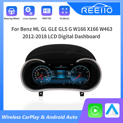 12.3" LCD Cluster Digital Dashboard For Mercedes Benz ML/GL/GLE/GLS/G