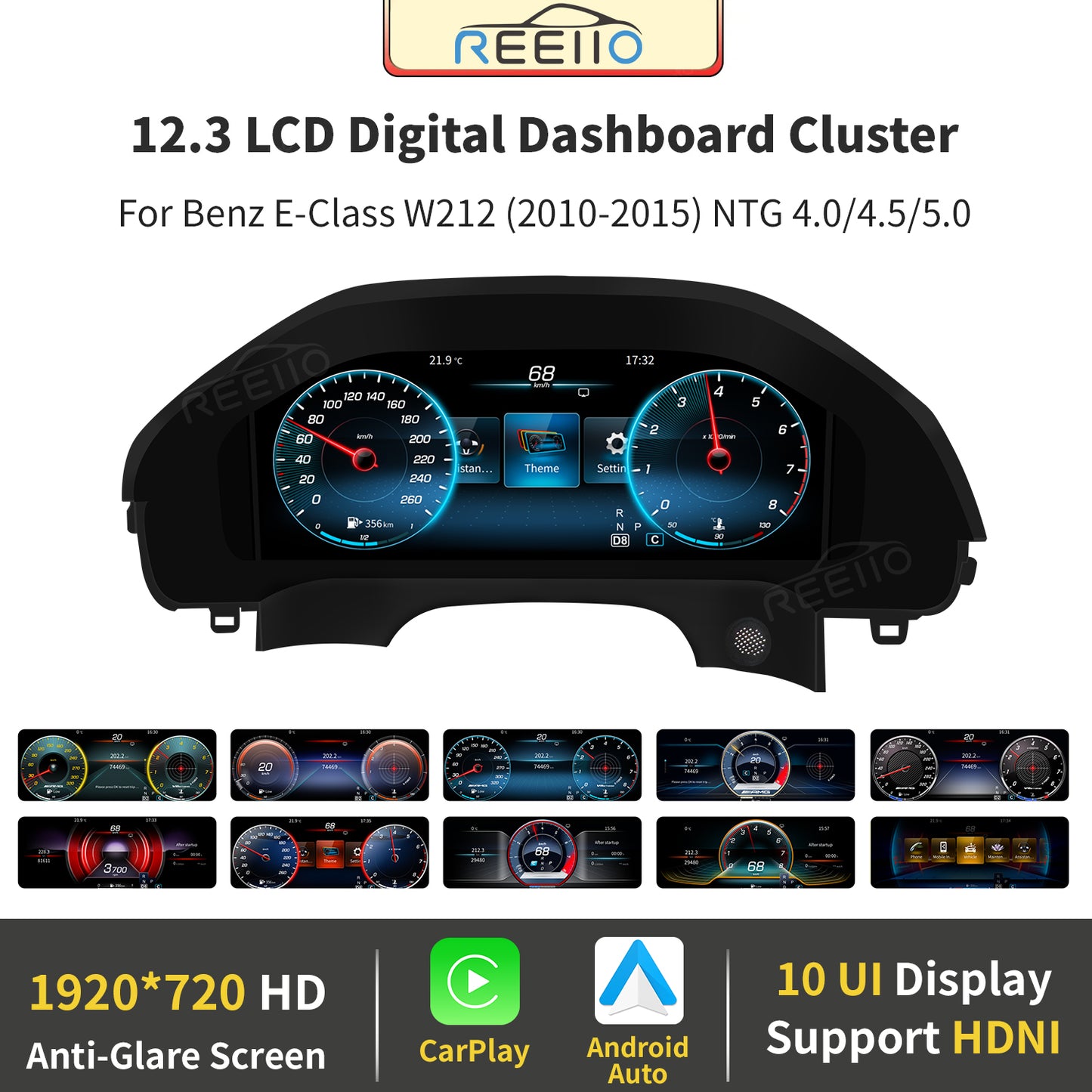 12.3" LCD Cluster Digital Dashboard For Mercedes Benz E-class W212