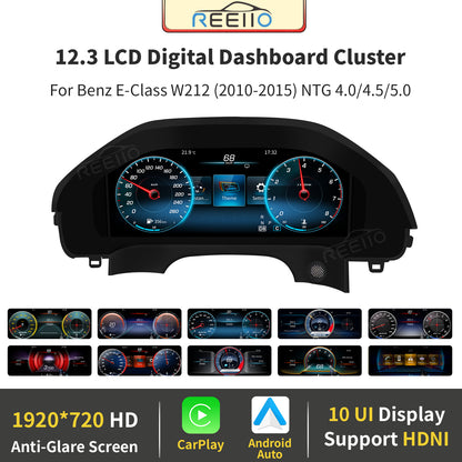 12.3" LCD Cluster Digital Dashboard For Mercedes Benz E-class W212